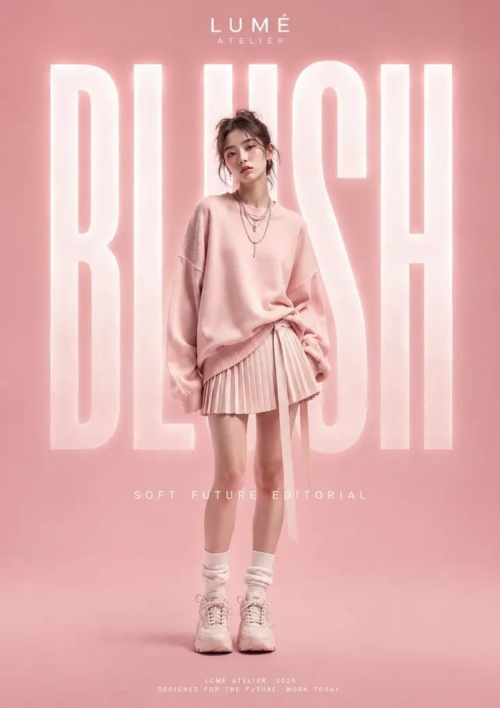 High-end fashion magazine poster.