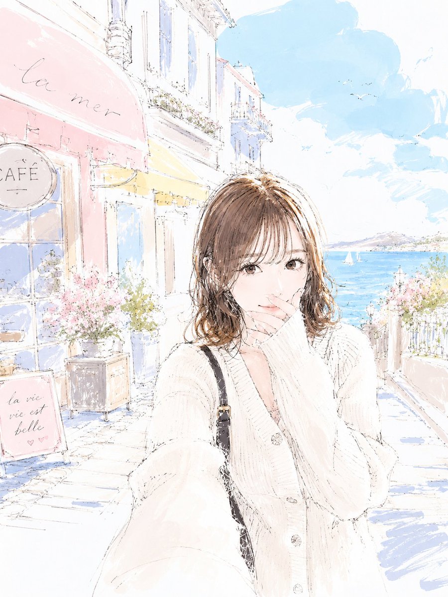 Character illustration hand-drawn street