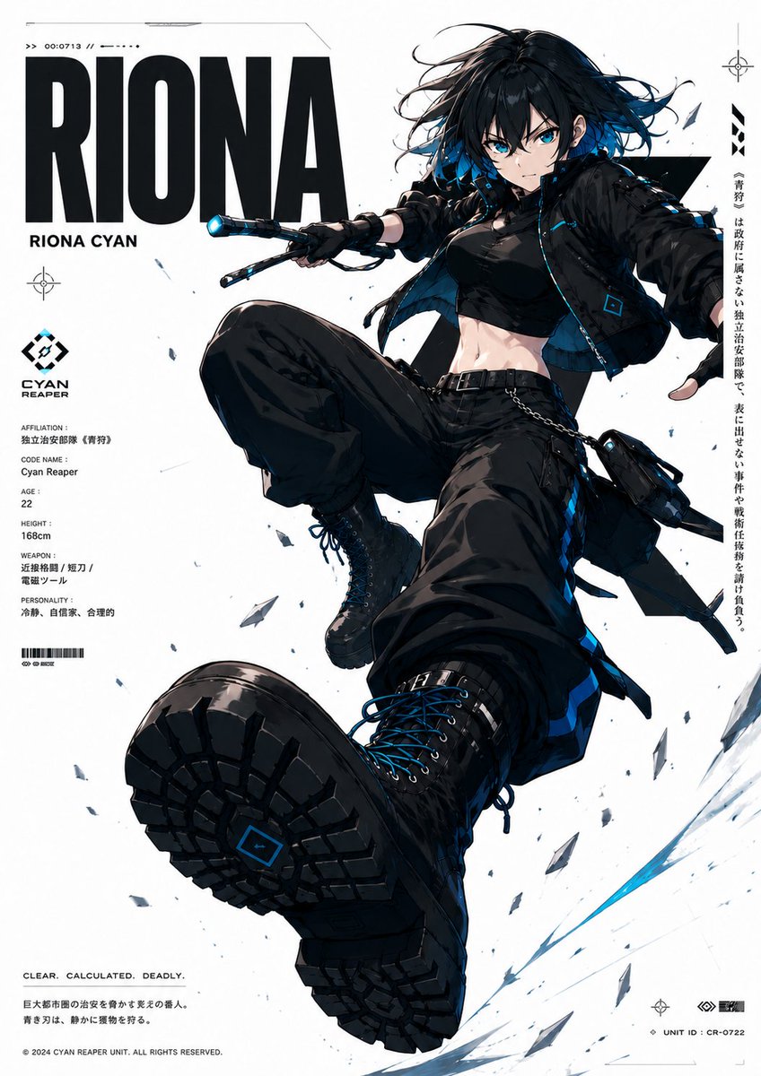 Anime character cyber cyberpunk future high-end