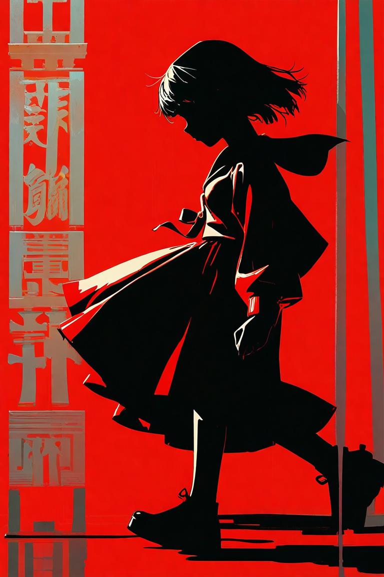 Character illustration poster retro
