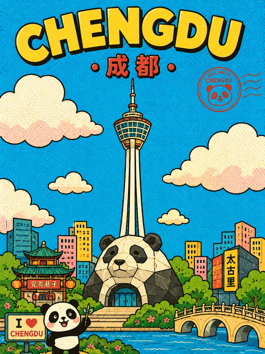Architecture poster comic urban retro cute