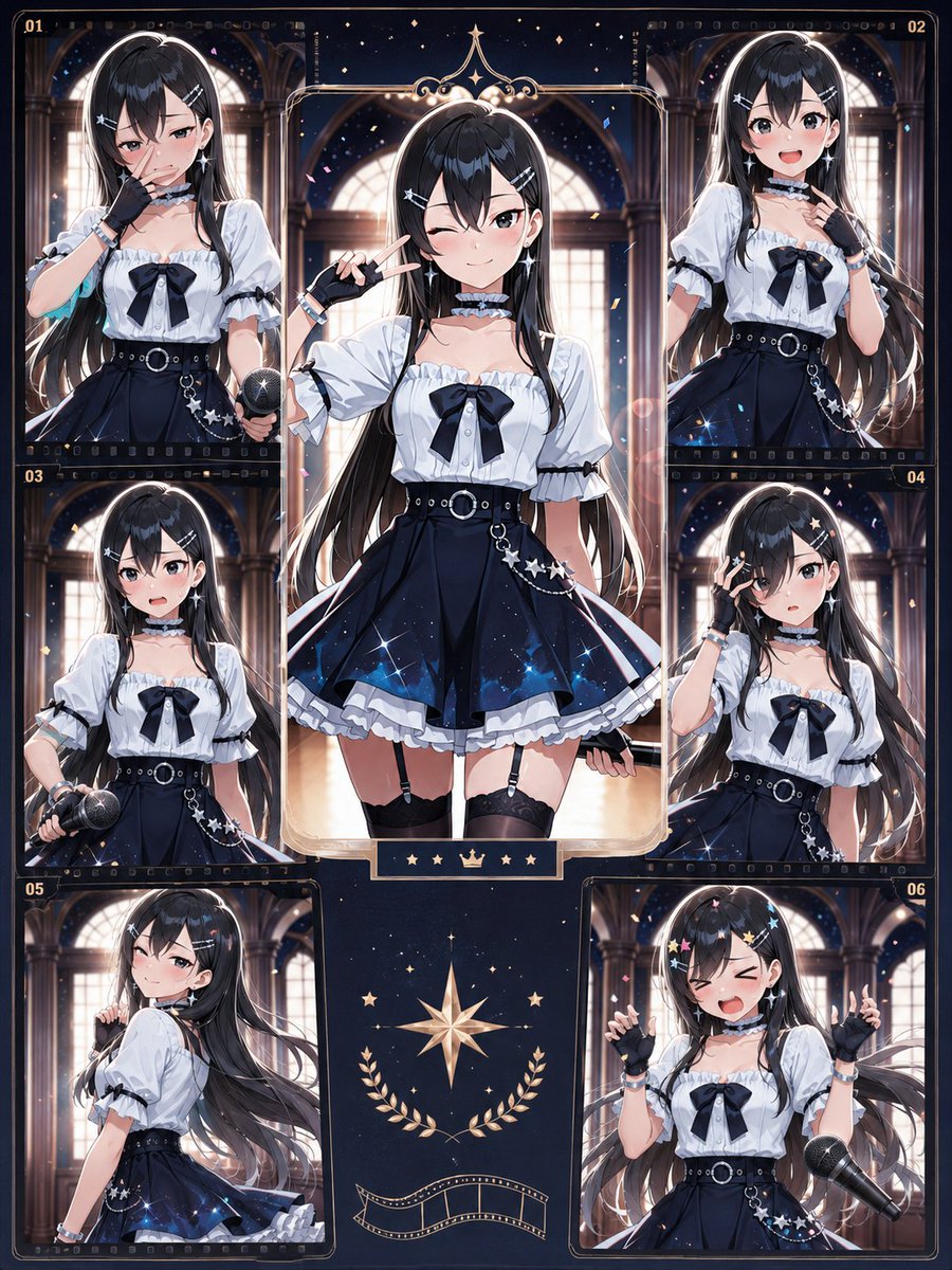 Portrait, anime illustration, starry sky, warm, elegant.