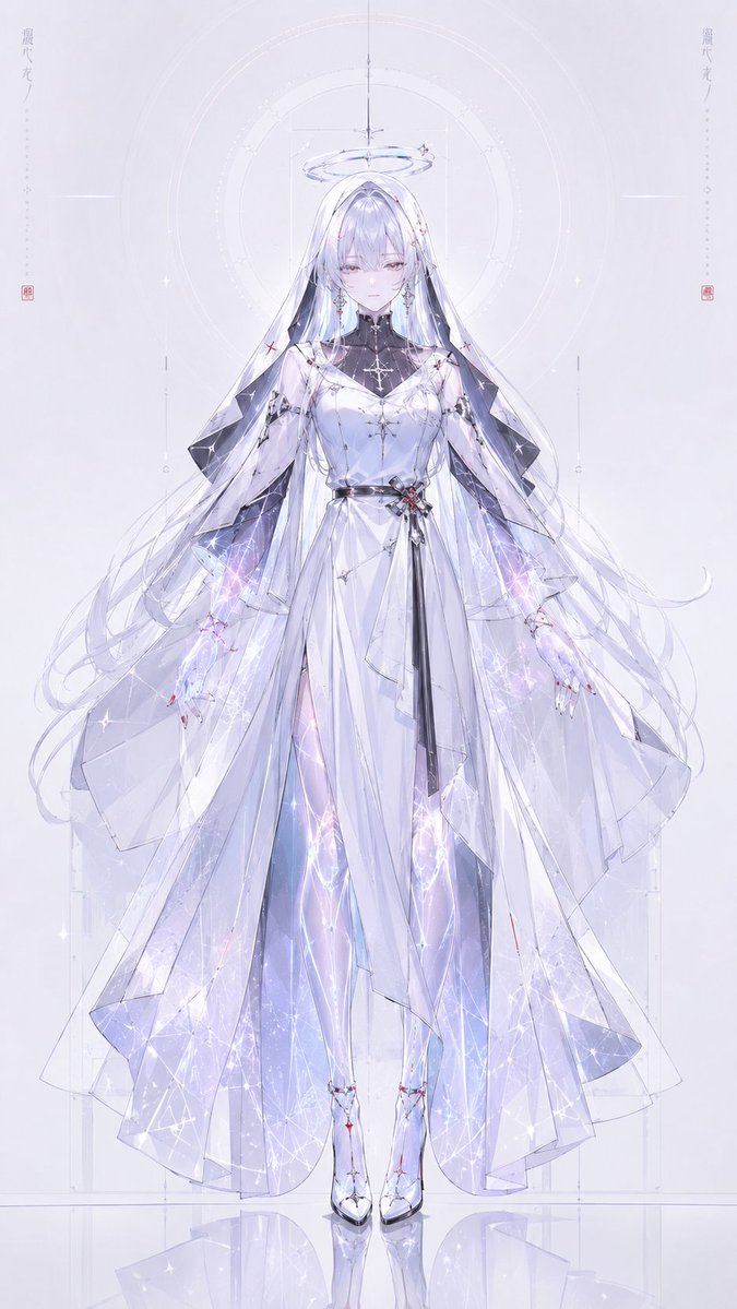 Character illustration anime futuristic elegant