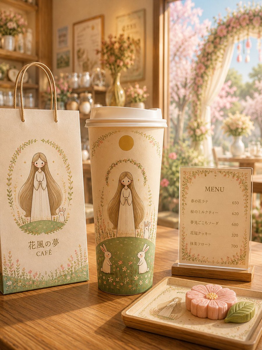 Girl Illustration Product Cherry Blossom Dreamy