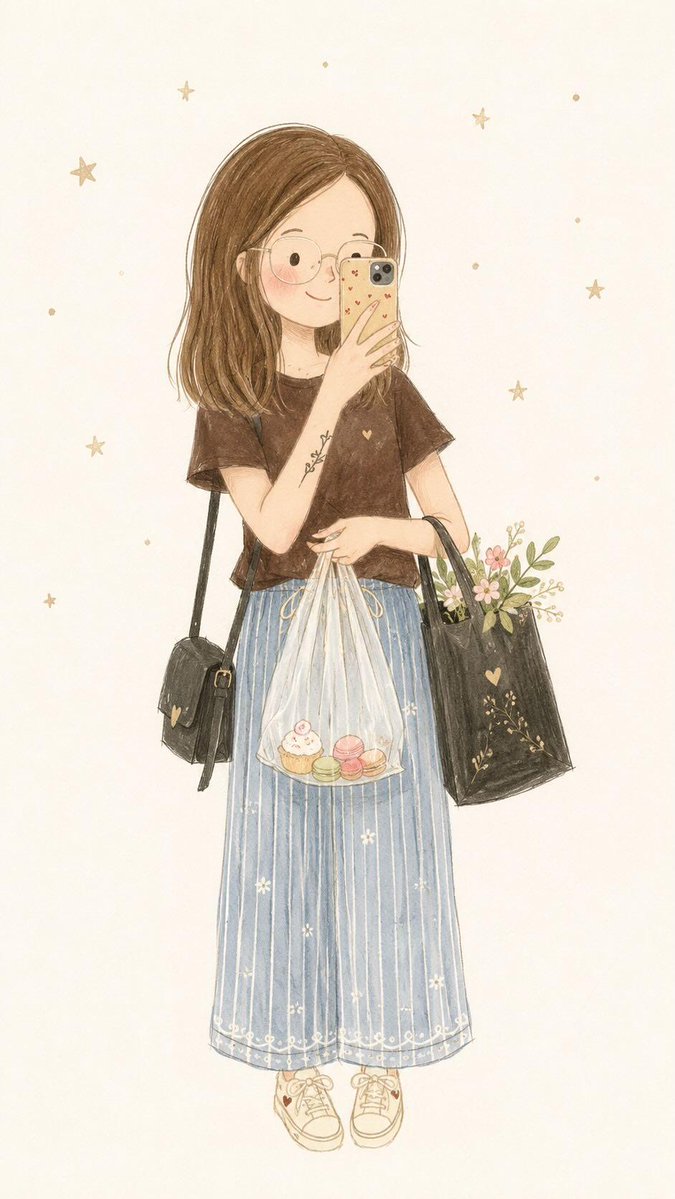 Character illustration hand-drawn cute