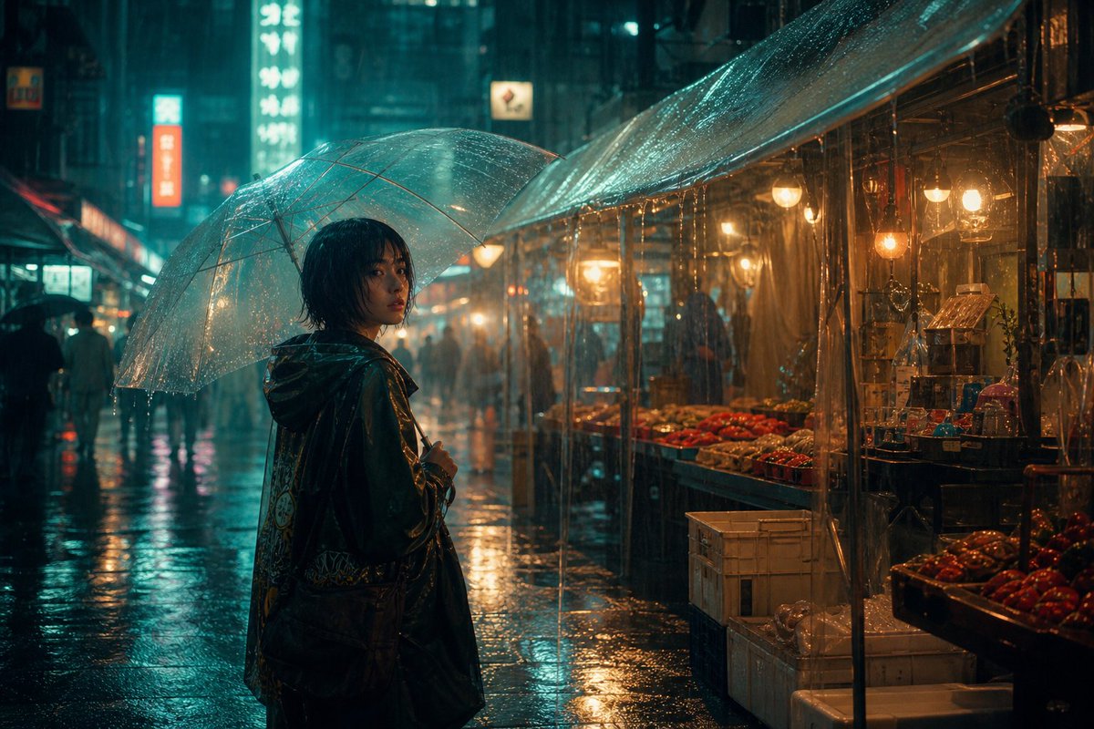 Character, cinematic, cyberpunk street atmosphere.