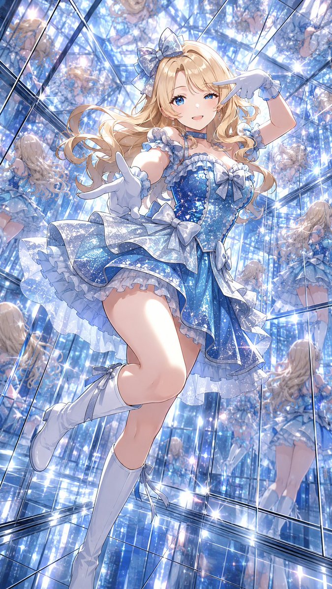 Girl anime illustration, cute.