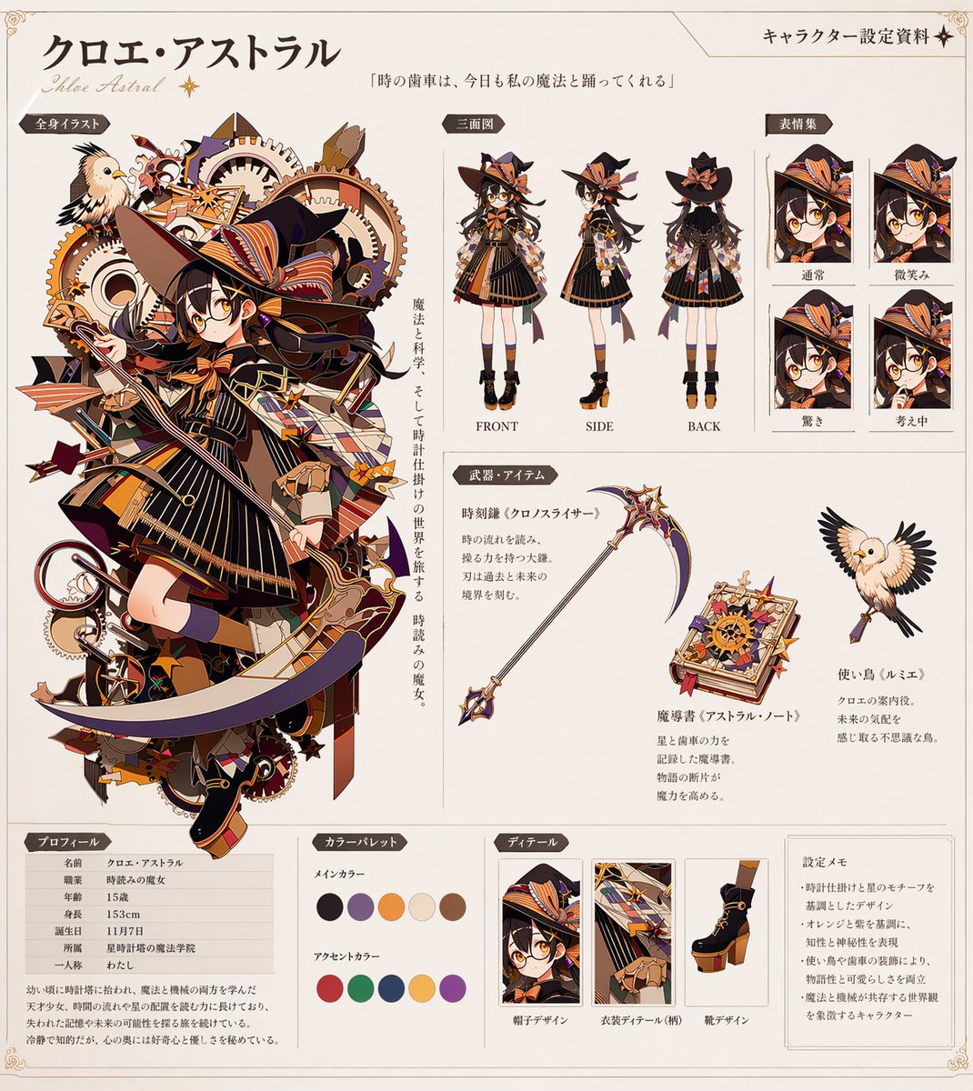 Character anime illustration starry sky