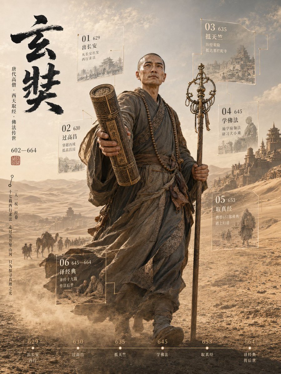 Character 3D Poster Warm Desert Elegance