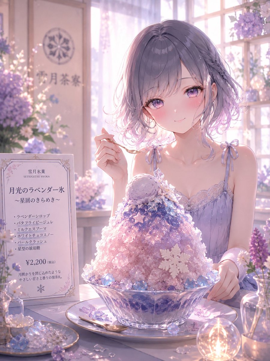 Woman Anime Realistic Dreamy Café Premium