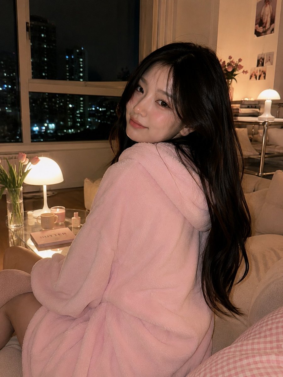 Portrait realistic night scene cute