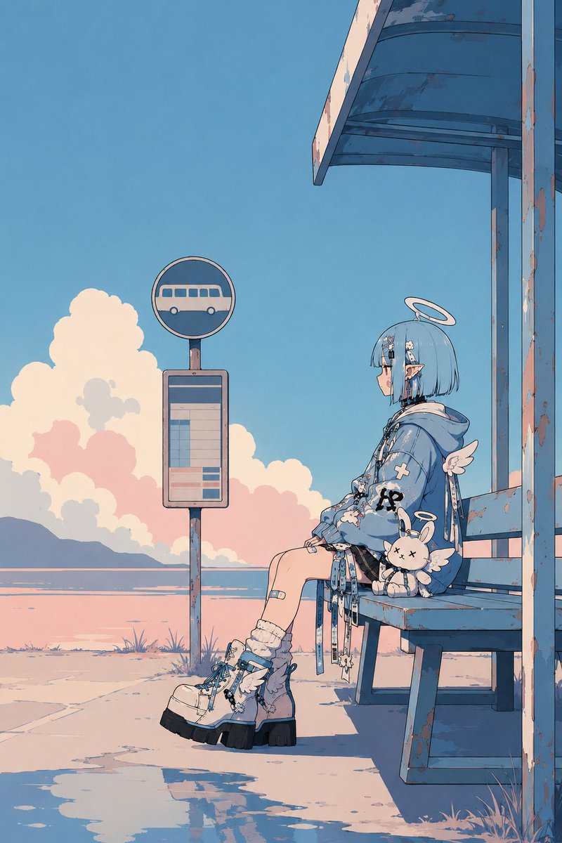 Character anime poster retro