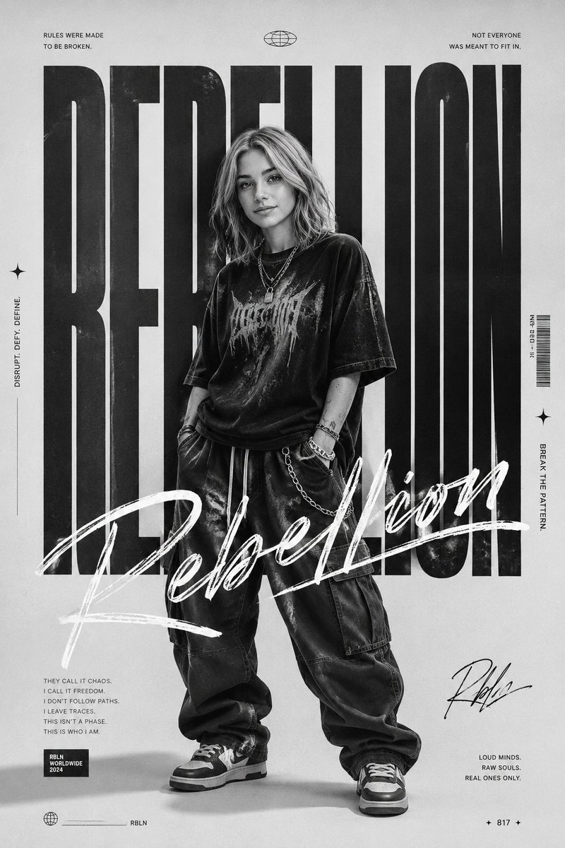 Poster typography street high-end