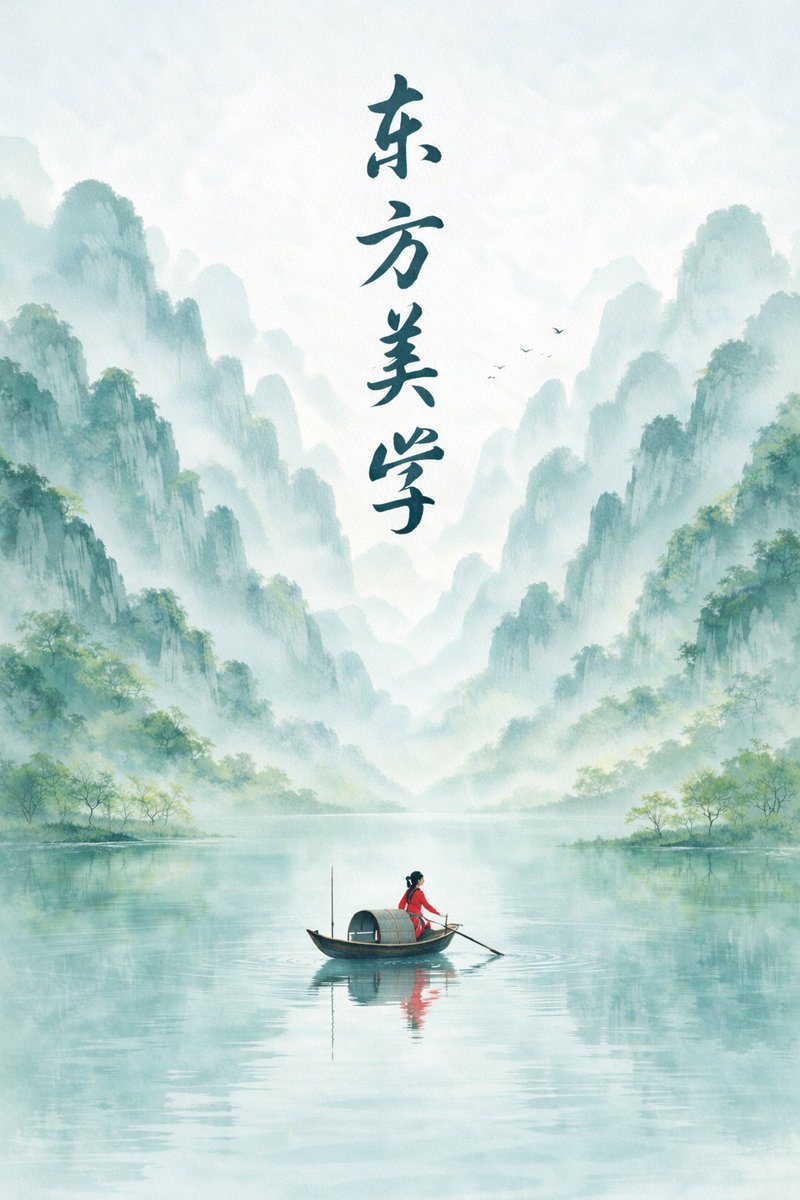 Bird minimalist poster, morning mountain, high-end.