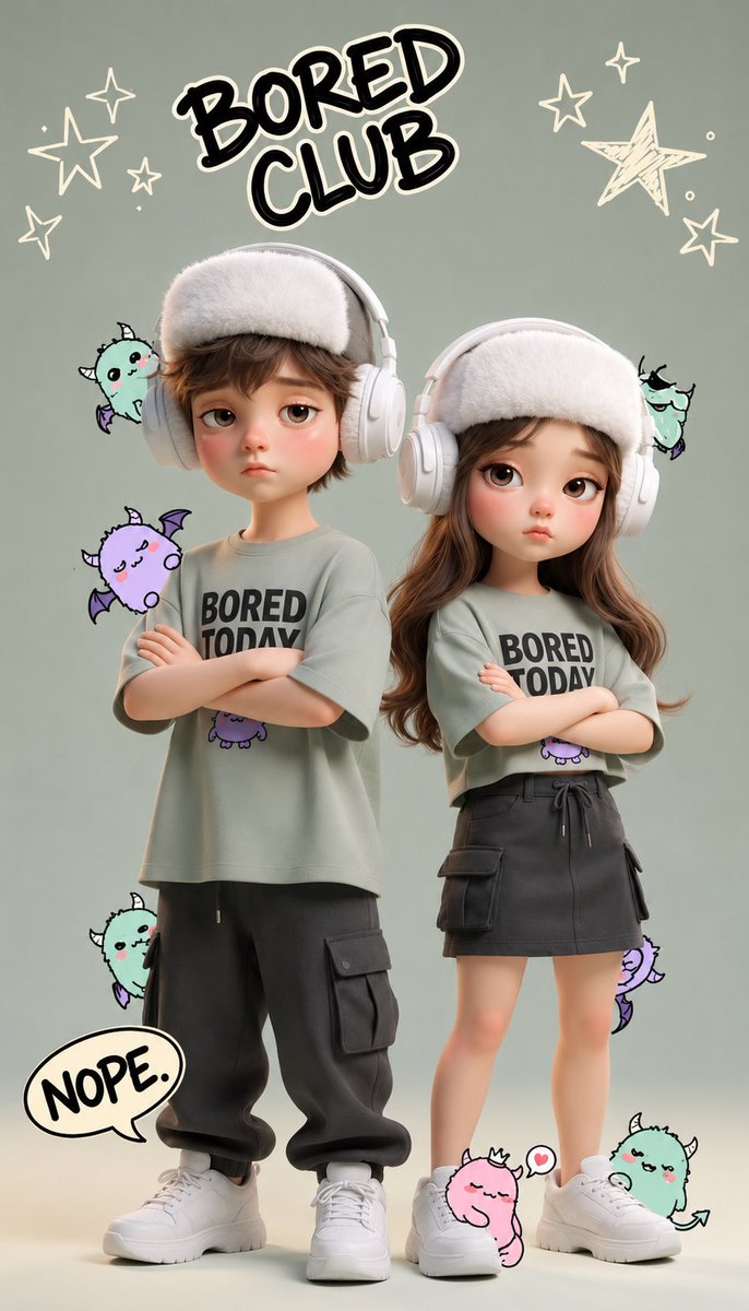 Cute 3D girl poster
