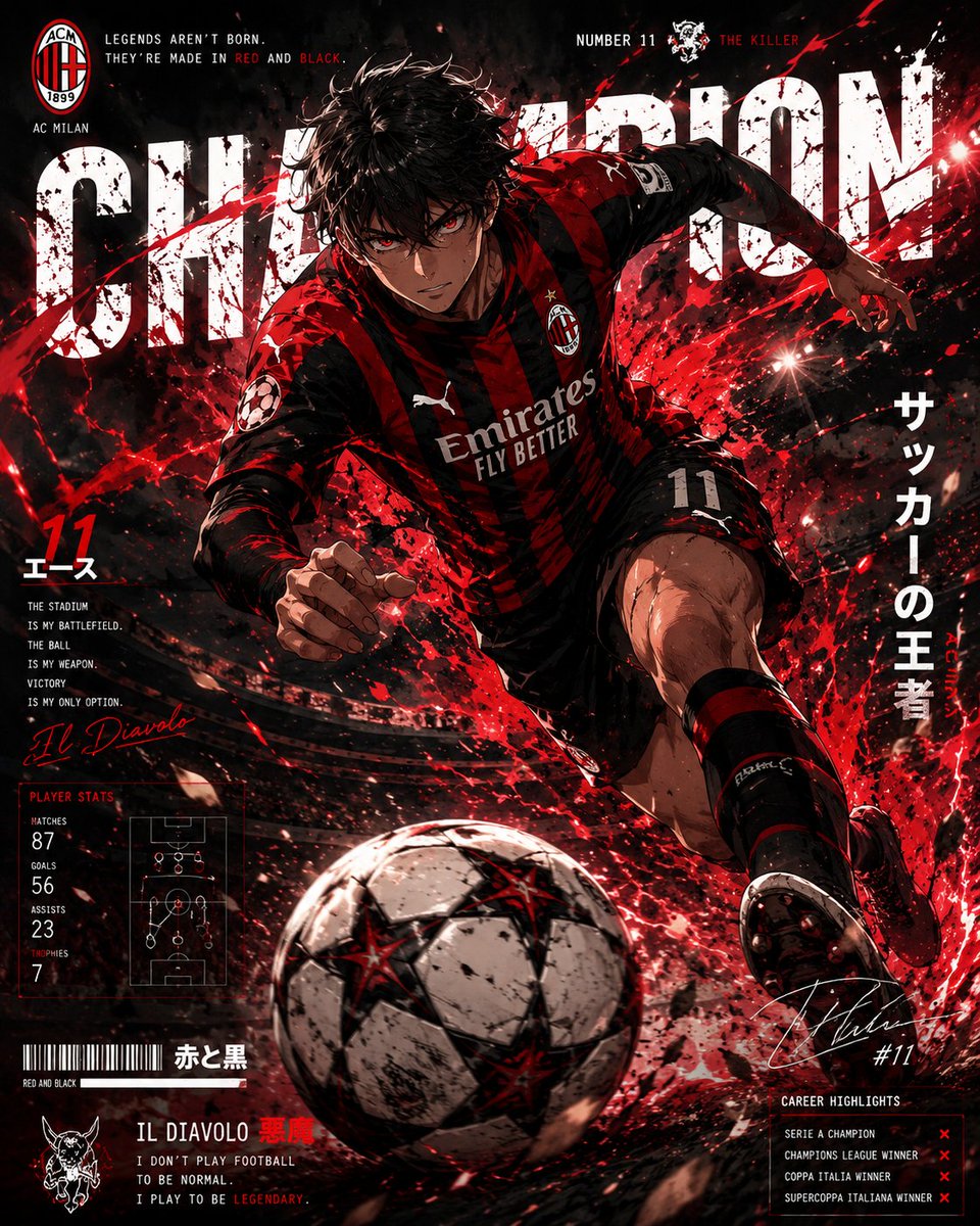 Anime Football Champion Collectible Poster