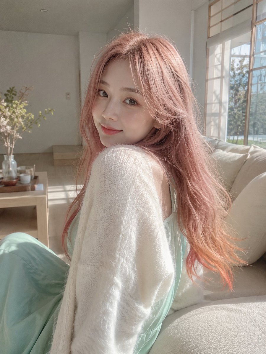 Portrait realistic minimalist early morning warm gentle