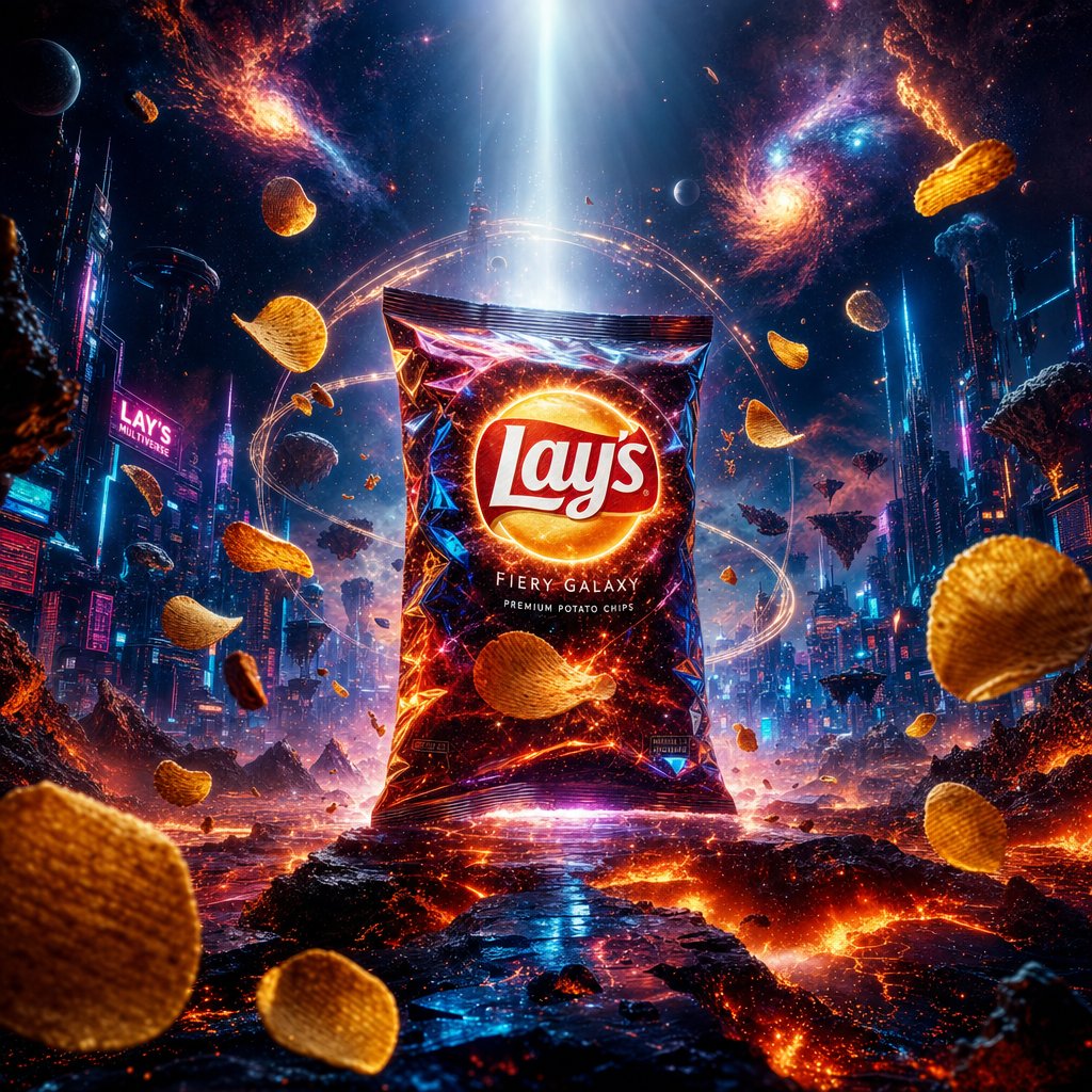 Cinematic luxury potato chip advertisement
