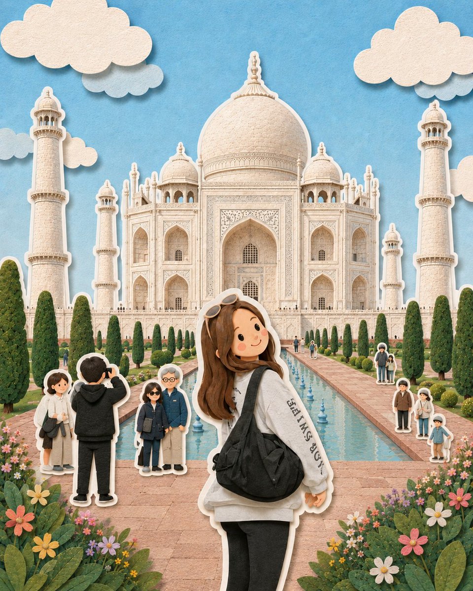 Girl illustration cinematic garden dreamy cute