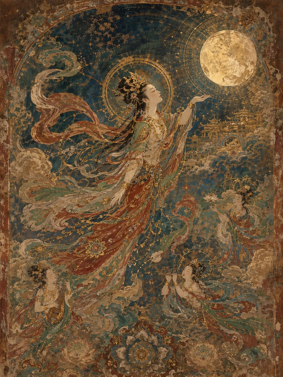Dunhuang mural art template