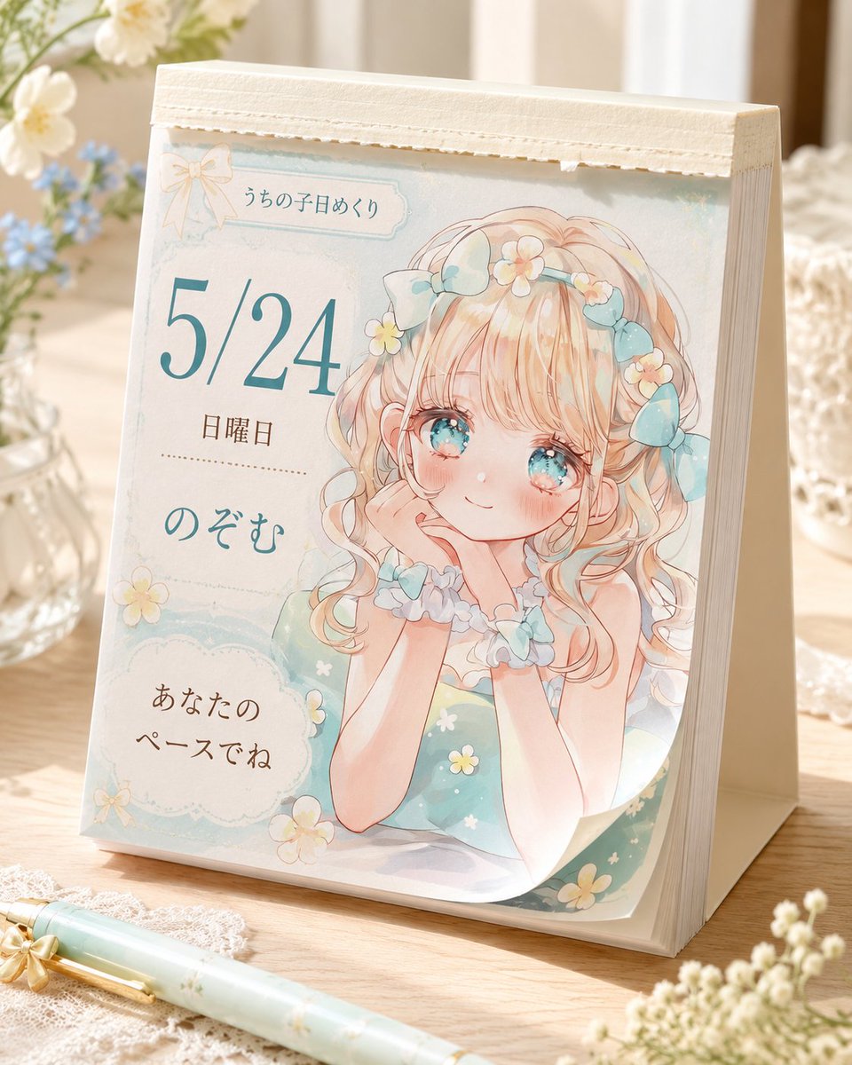 Girl anime illustration warm morning gentle