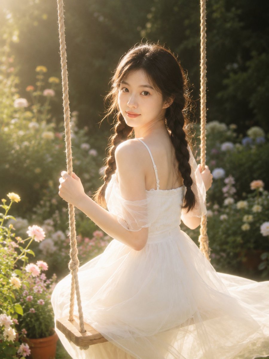 Portrait realistic dreamy outdoor