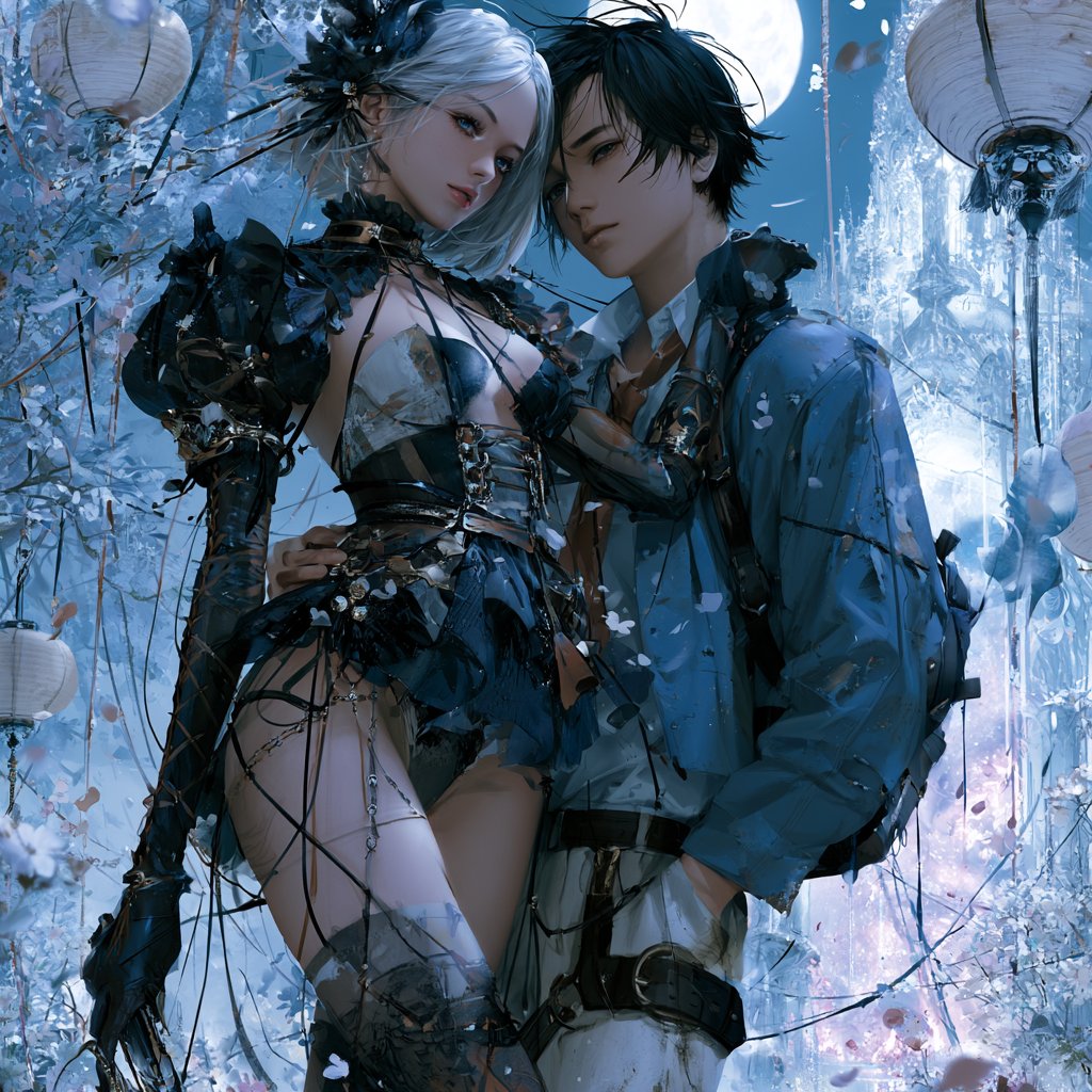 Character illustration cover dark futuristic elegant