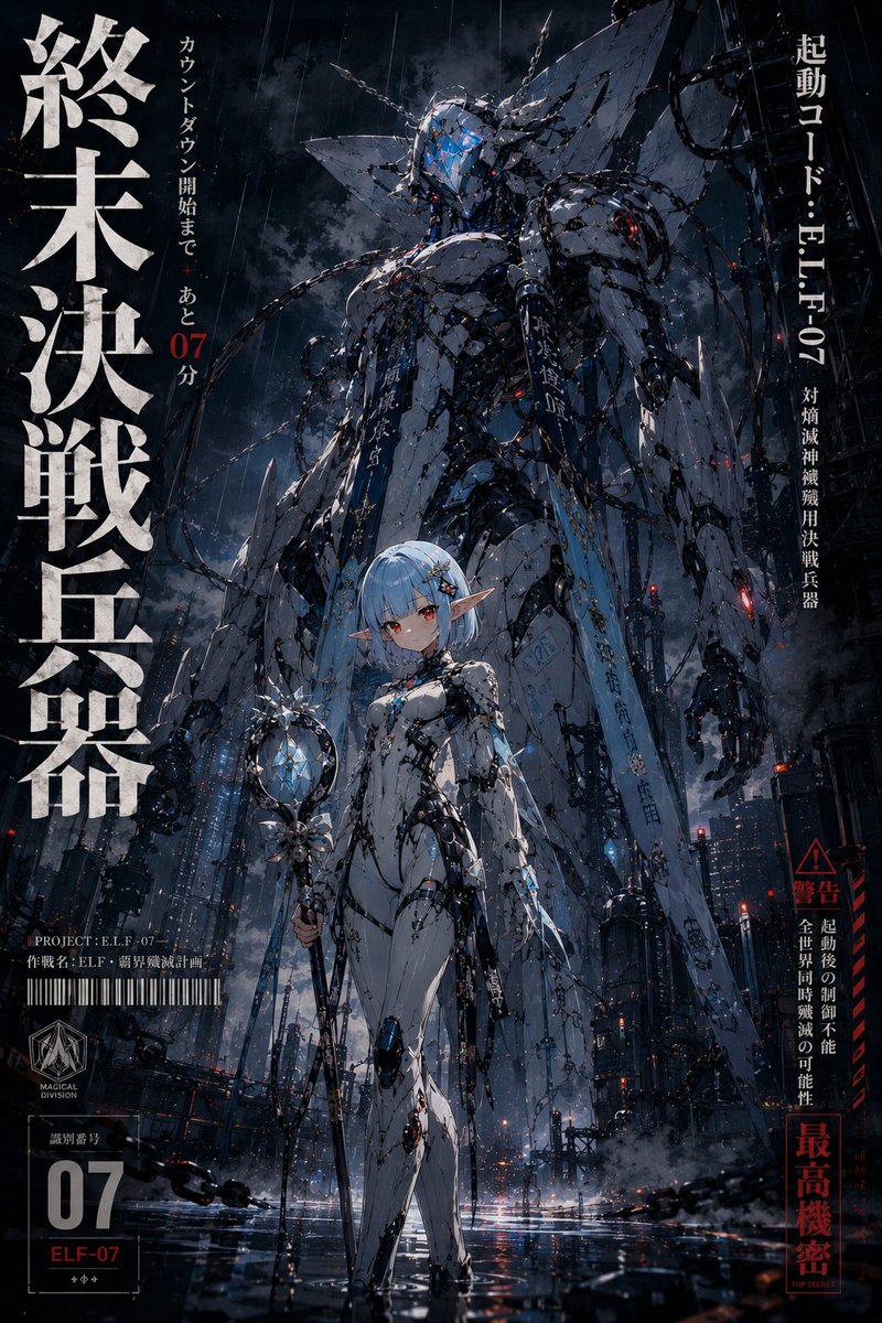 Robot Illustration Poster Future Rain