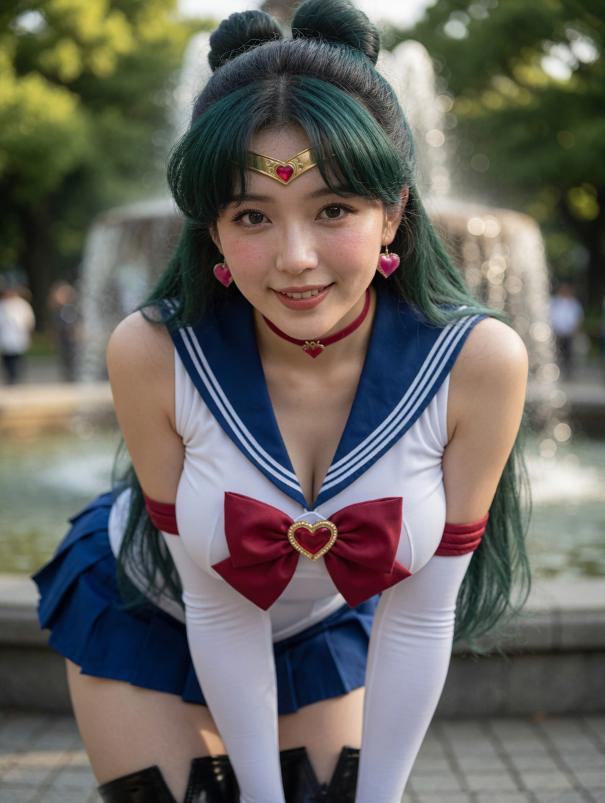 Portrait Realistic Anime Outdoor City