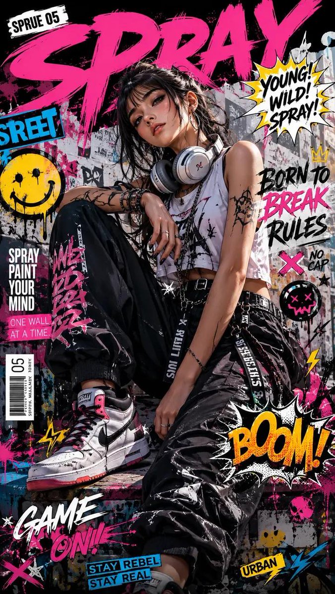 Male Cover Graffiti Street Neon