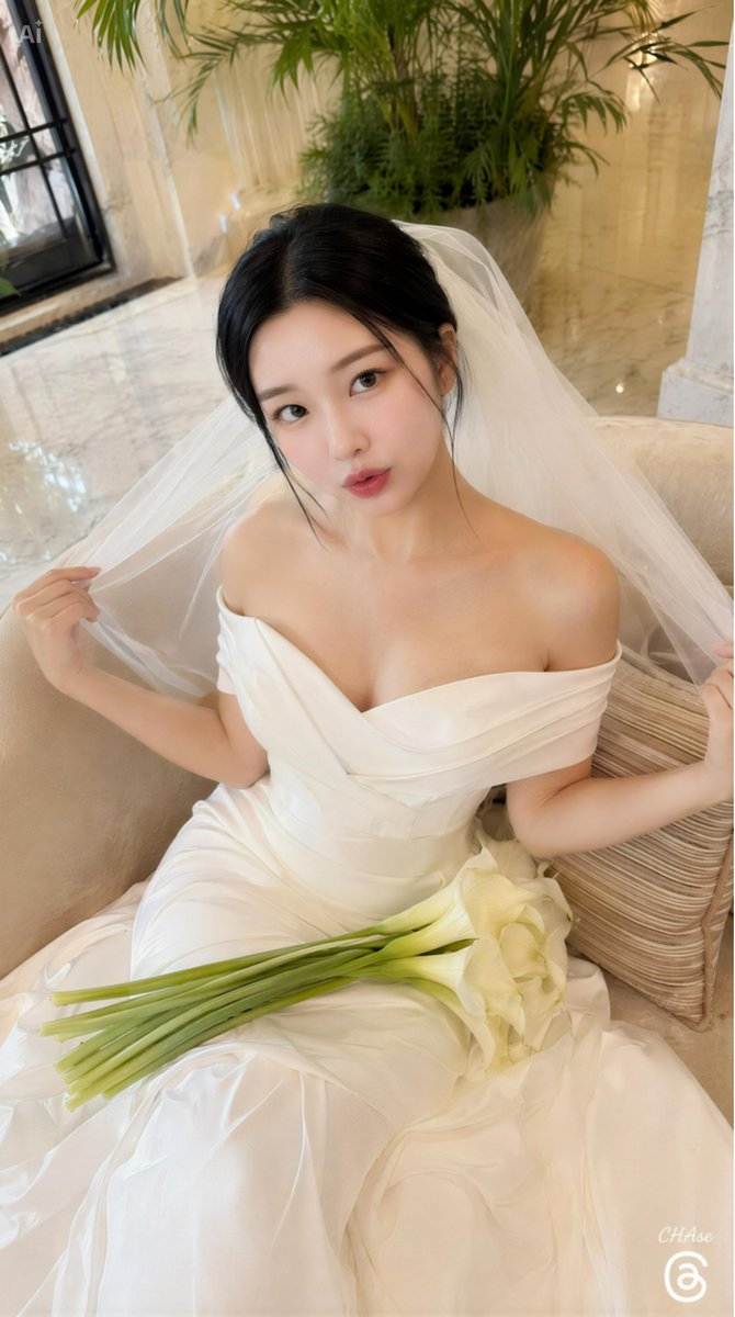Elegant Bride Wedding Dress Portrait