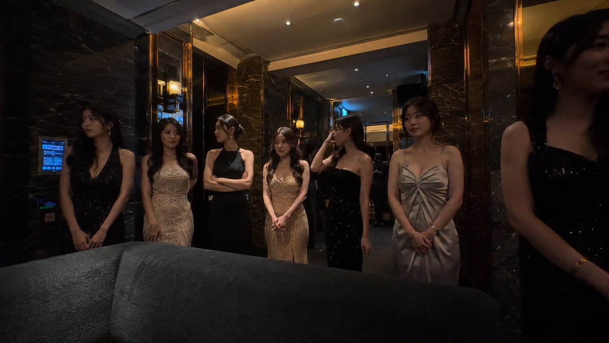Female realistic night scene elegant