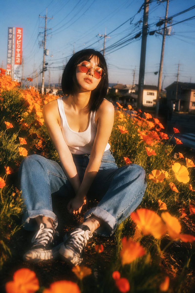 Portrait film cinematic dreamy retro