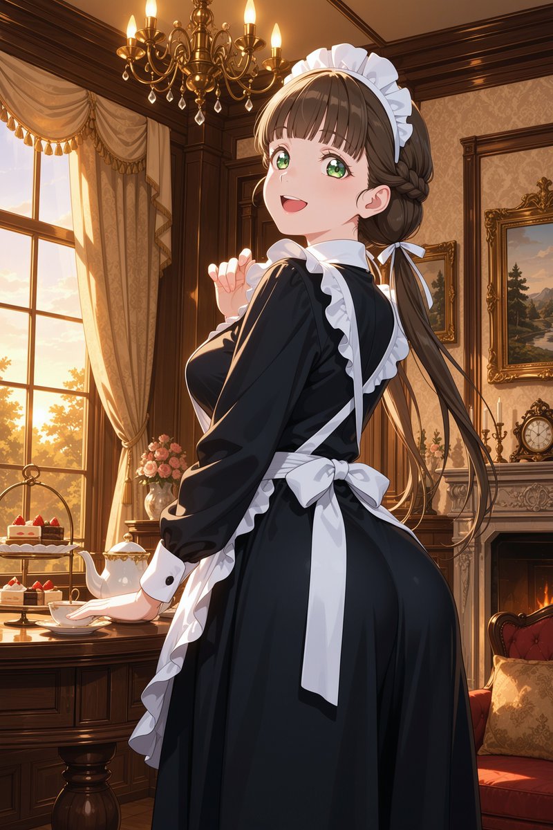 Character anime illustration retro warm elegant