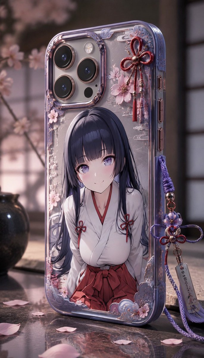 Woman realistic anime cherry blossoms warm
