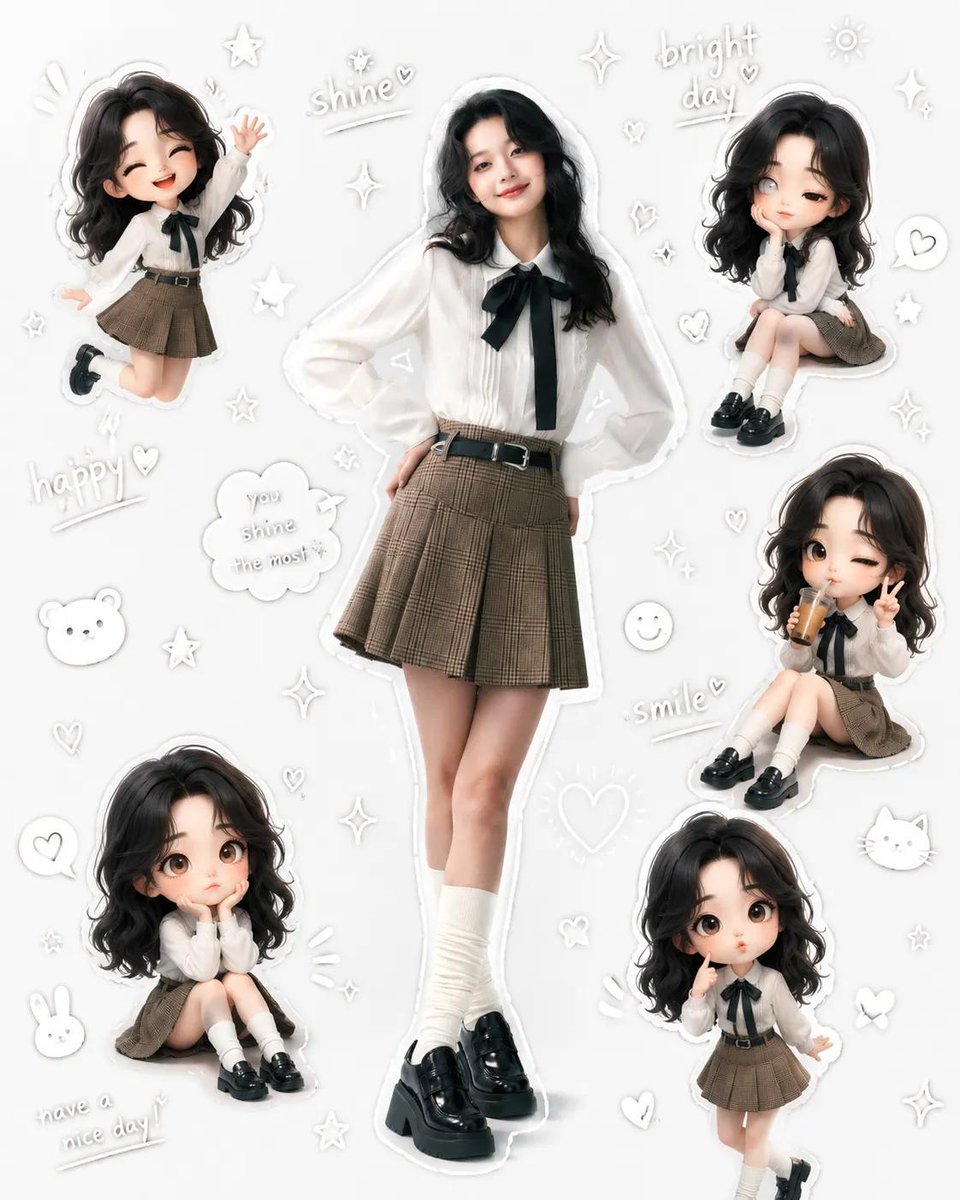 Girl anime realistic dreamy cute