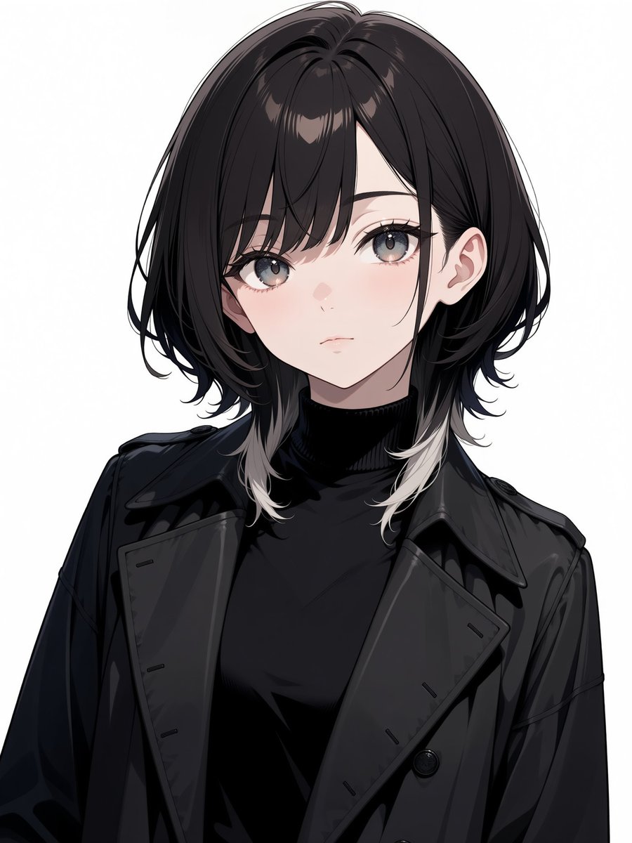 Portrait anime illustration street cool-tone elegant