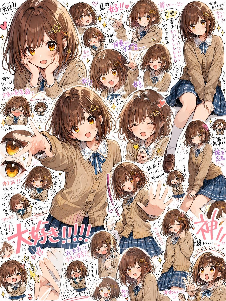 Character anime illustration warm cute.