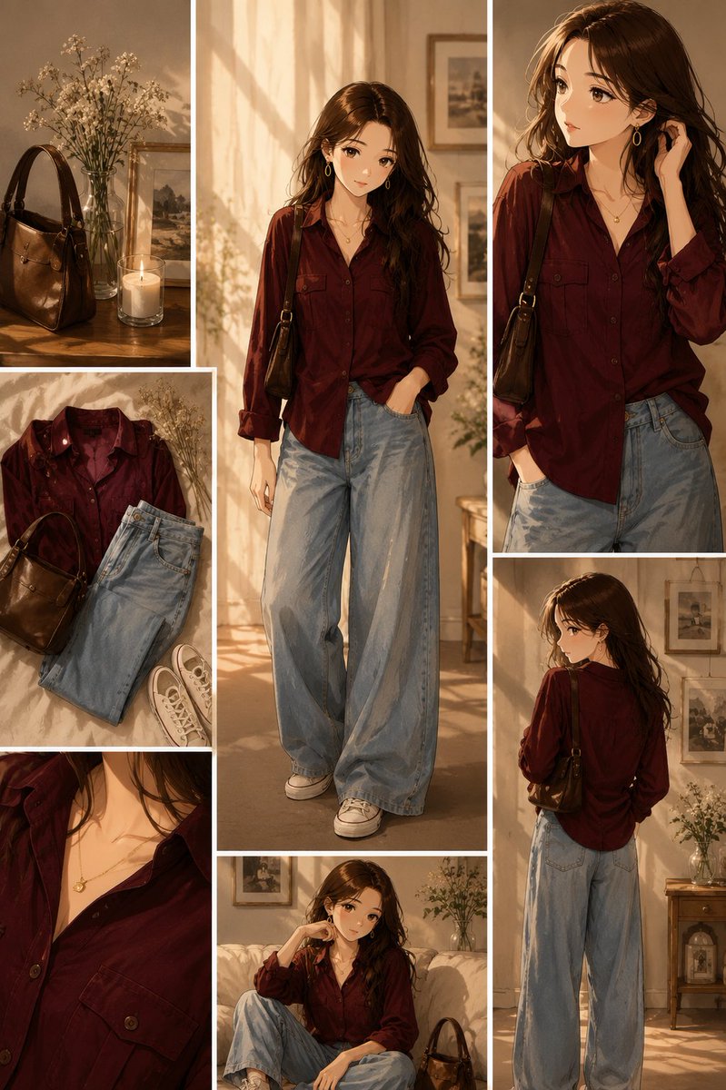 Female anime realistic warm indoor elegant