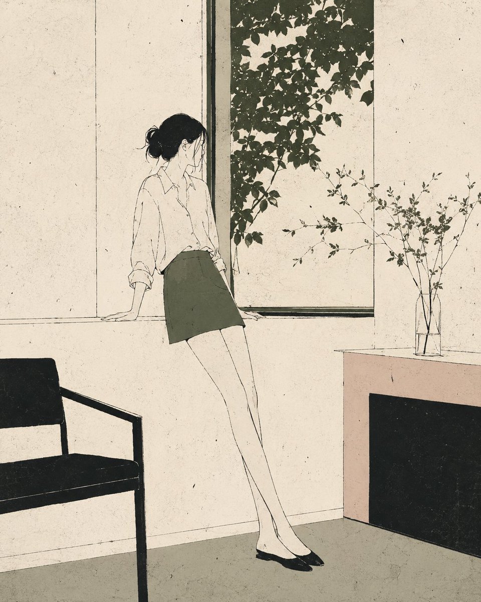 Architectural illustration, minimalist, cool tone.