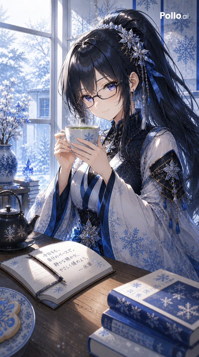 Character Anime Illustration Snow Dreamy Elegant