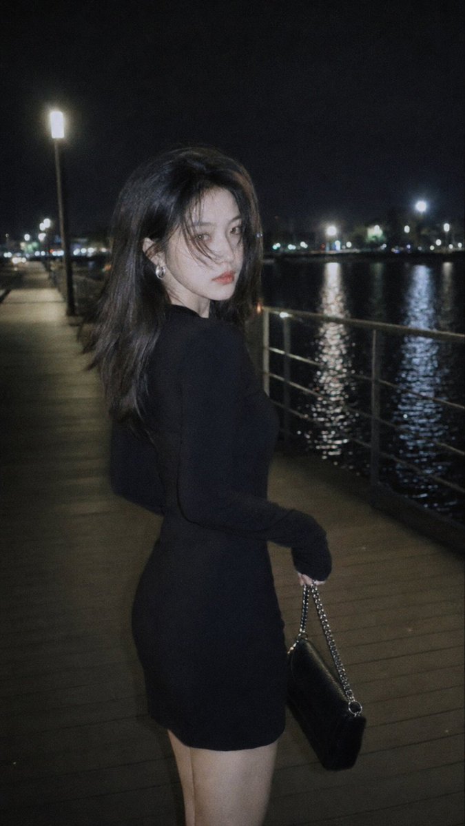 Portrait film night urban elegant