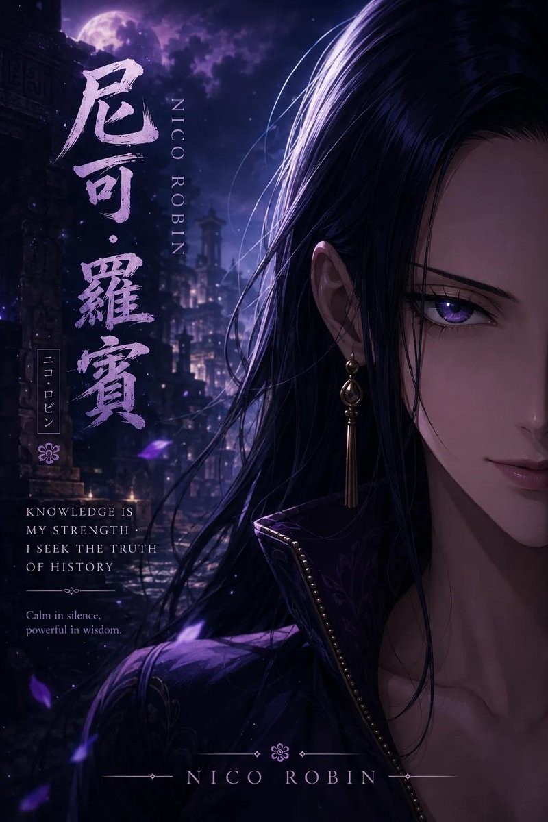 Portrait anime poster elegant