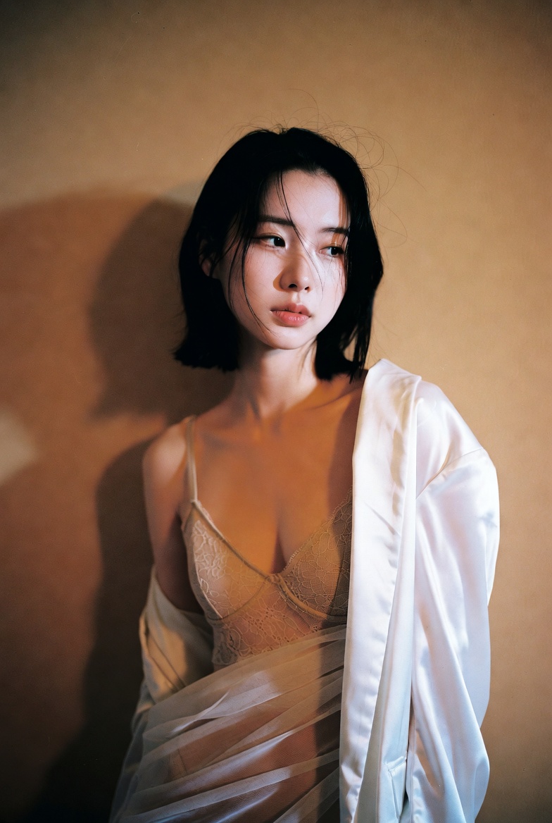 Female, film, minimalist, cool tone, indoor, elegant