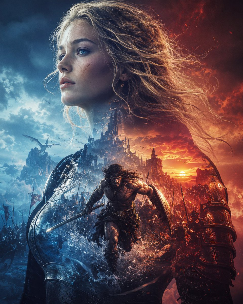 Dragon poster realistic dark mountain
