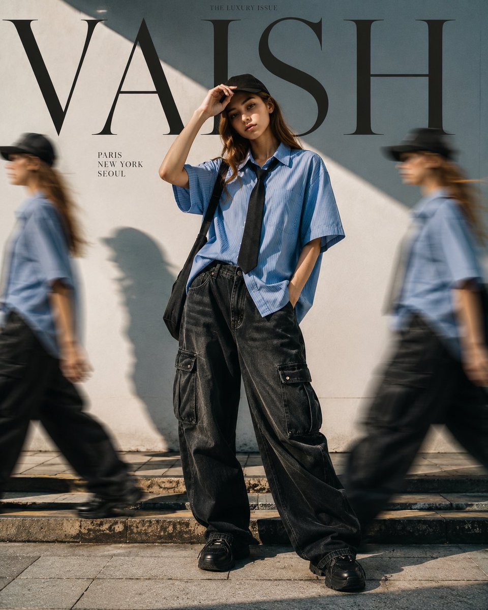 Female cover typography street