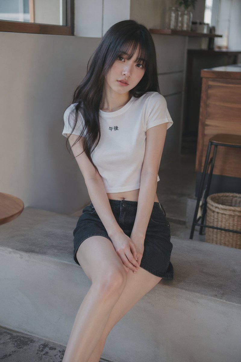 Portrait, realistic, minimalist interior, cafe, gentle