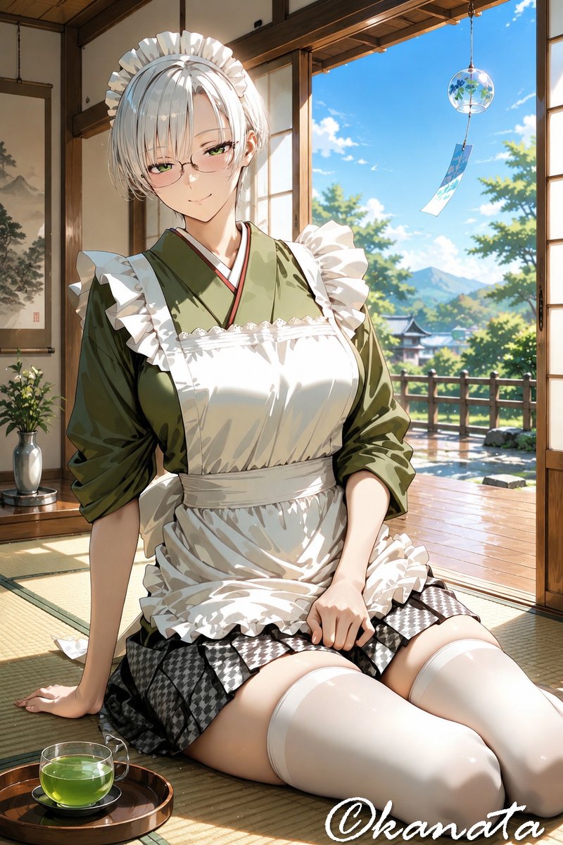 Character anime illustration warm outdoor.