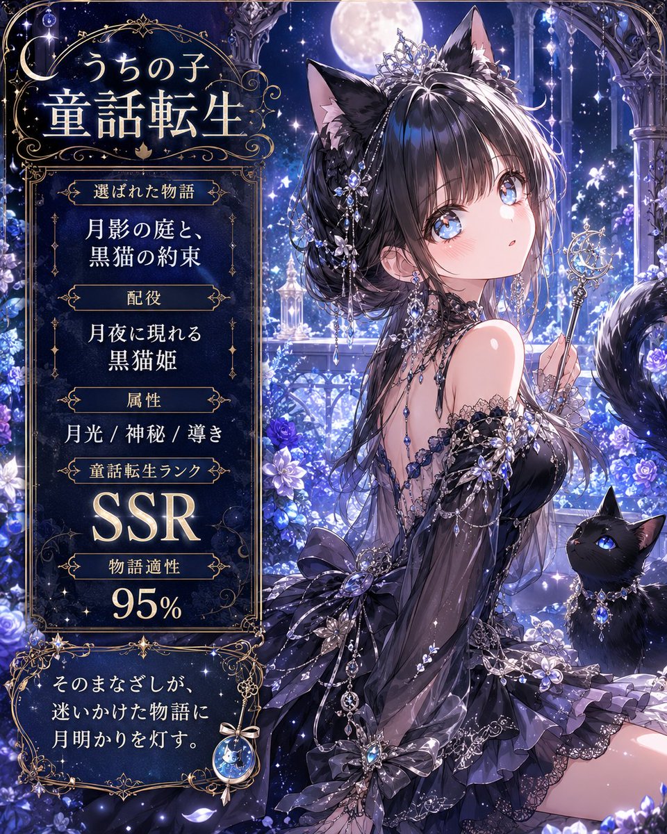 Character Anime Poster Night Scene Starry Sky Elegant