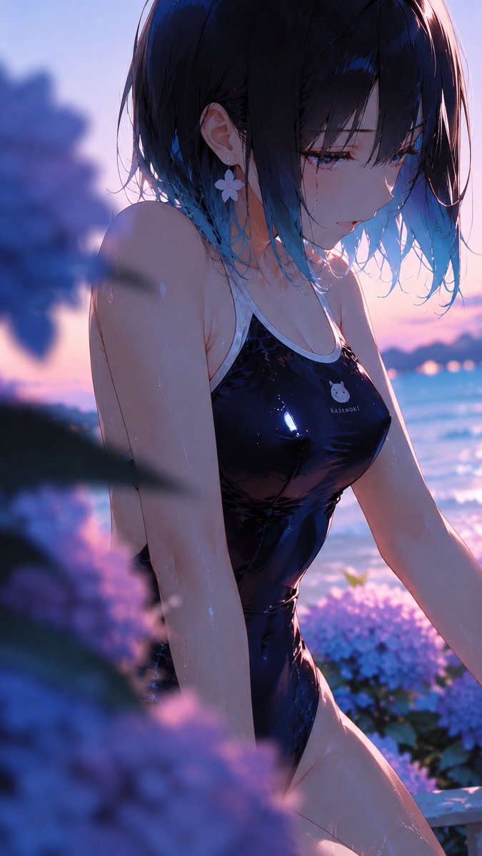 Character cinematic anime ocean dreamy